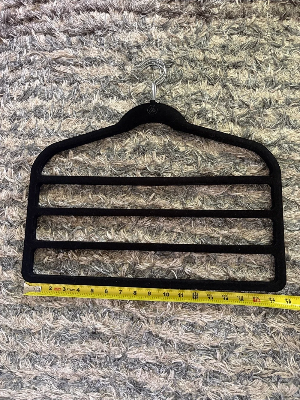 Black Velvet Multi-Bar Scarf & Tie Hangers - Set of 5